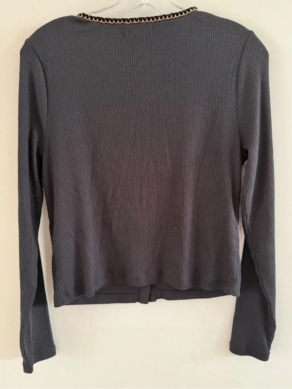 Jcrew Vintage rib lady jacket with chain trim